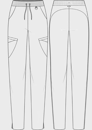 Med Couture AMP Women's Mid Rise Drawstring Tapered Leg Pant