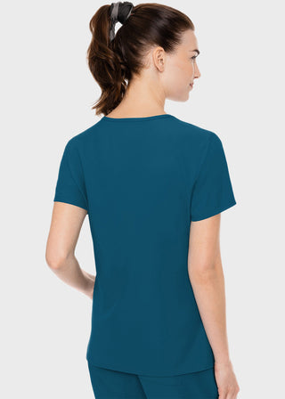 Med Couture Insight Women's Doubled Pocket Solid Scrub Top