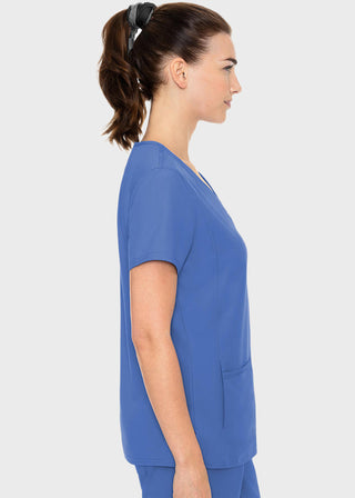 Med Couture Insight Women's Doubled Pocket Solid Scrub Top