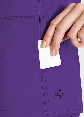 Med Couture Insight Women's Doubled Pocket Solid Scrub Top