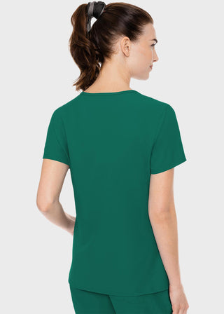 Med Couture Insight Women's Doubled Pocket Solid Scrub Top