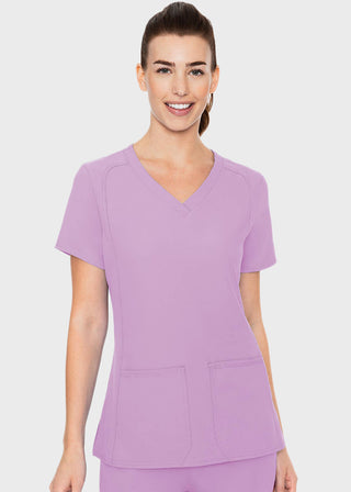Med Couture Insight Women's Doubled Pocket Solid Scrub Top