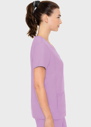 Med Couture Insight Women's Doubled Pocket Solid Scrub Top