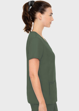 Med Couture Insight Women's Doubled Pocket Solid Scrub Top