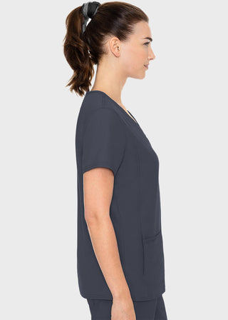 Med Couture Insight Women's Doubled Pocket Solid Scrub Top