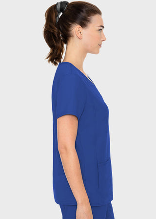 Med Couture Insight Women's Doubled Pocket Solid Scrub Top