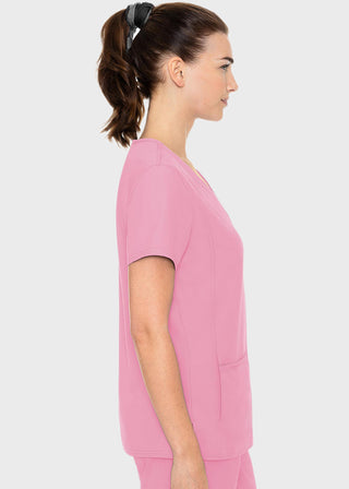 Med Couture Insight Women's Doubled Pocket Solid Scrub Top