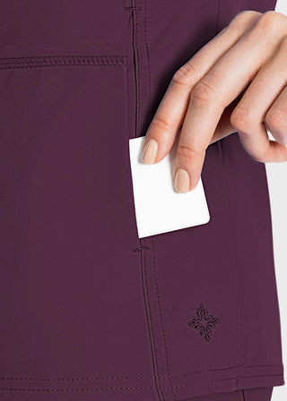 Med Couture Insight Women's Doubled Pocket Solid Scrub Top