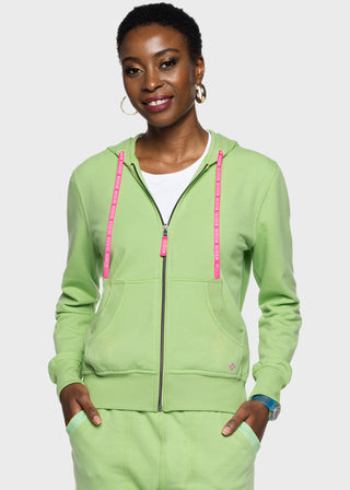Med Couture Lifestyle Women's Fleece Zip Front Logo Hoodie
