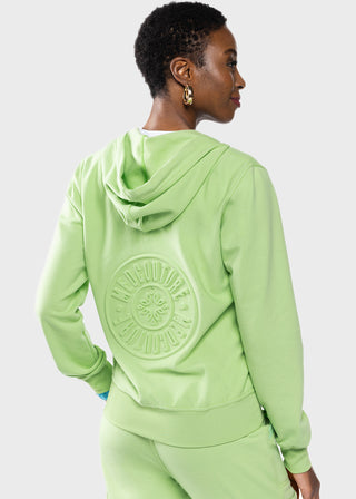 Med Couture Lifestyle Women's Fleece Zip Front Logo Hoodie