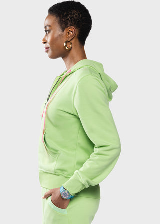 Med Couture Lifestyle Women's Fleece Zip Front Logo Hoodie