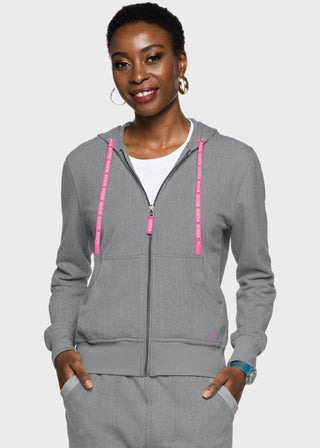 Med Couture Lifestyle Women's Fleece Zip Front Logo Hoodie