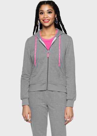 Med Couture Lifestyle Women's Fleece Zip Front Logo Hoodie