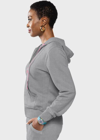 Med Couture Lifestyle Women's Fleece Zip Front Logo Hoodie