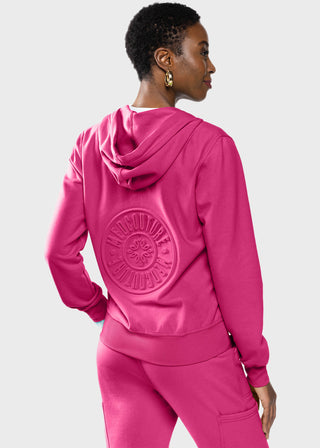Med Couture Lifestyle Women's Fleece Zip Front Logo Hoodie