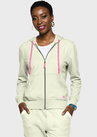Med Couture Lifestyle Women's Fleece Zip Front Logo Hoodie