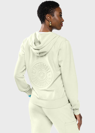 Med Couture Lifestyle Women's Fleece Zip Front Logo Hoodie