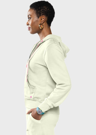 Med Couture Lifestyle Women's Fleece Zip Front Logo Hoodie