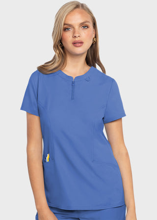 Med Couture MC Insight Women's Zip Front Henley Top