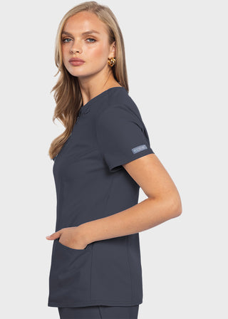 Med Couture MC Insight Women's Zip Front Henley Top