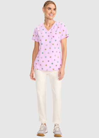 Med Couture Women's Sweet Talker Print V-Neck Top