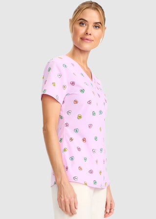 Med Couture Women's Sweet Talker Print V-Neck Top