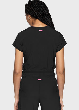 Med Couture AMP Women's Quarter Zip V-Neck Tuckable Top