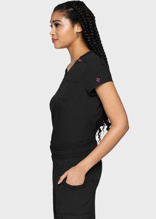 Med Couture AMP Women's Quarter Zip V-Neck Tuckable Top