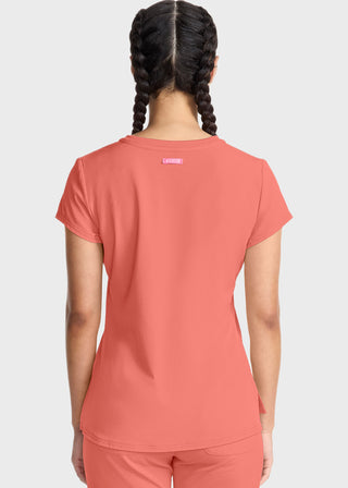 Med Couture AMP Women's Quarter Zip V-Neck Tuckable Top