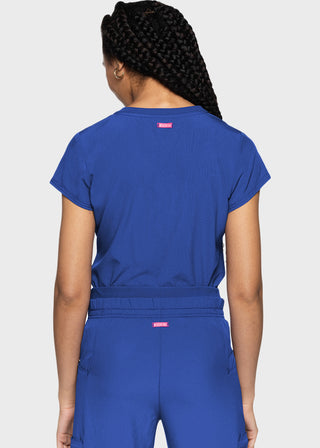 Med Couture AMP Women's Quarter Zip V-Neck Tuckable Top