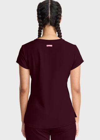 Med Couture AMP Women's Quarter Zip V-Neck Tuckable Top