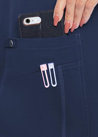 Med Couture Touch Women's V-Neck Shirttail Top