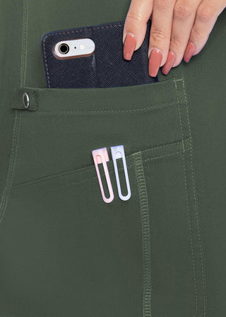 Med Couture Touch Women's V-Neck Shirttail Top