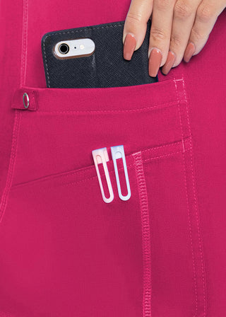 Med Couture Touch Women's V-Neck Shirttail Top