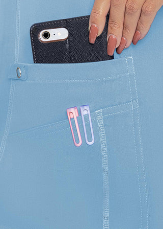 Med Couture Touch Women's V-Neck Shirttail Top