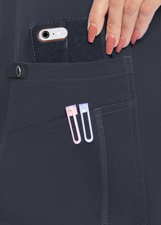 Med Couture Touch Women's V-Neck Shirttail Top