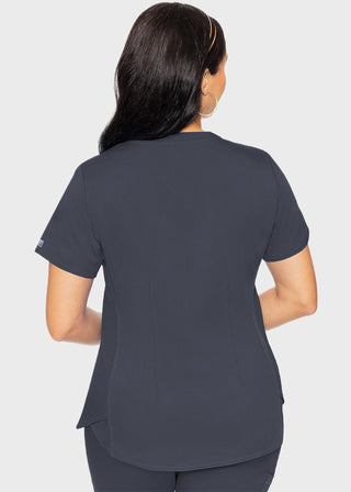 Med Couture Touch Women's V-Neck Shirttail Top