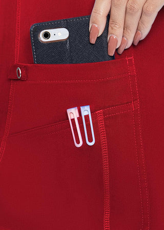 Med Couture Touch Women's V-Neck Shirttail Top