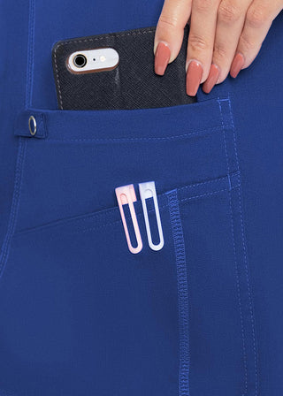 Med Couture Touch Women's V-Neck Shirttail Top