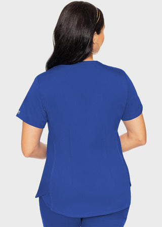Med Couture Touch Women's V-Neck Shirttail Top