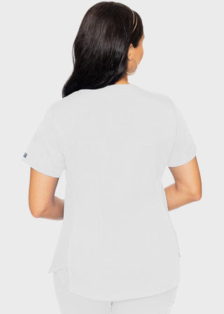 Med Couture Touch Women's V-Neck Shirttail Top