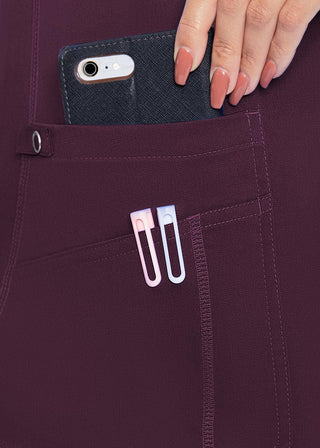 Med Couture Touch Women's V-Neck Shirttail Top