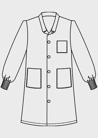 Meta Unisex 40 Inches Fluid Resistant Anti-Static Labcoat