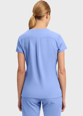 Med Couture Insight Women's Pleated Solid Scrub Top