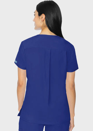 Med Couture Insight Women's Pleated Solid Scrub Top