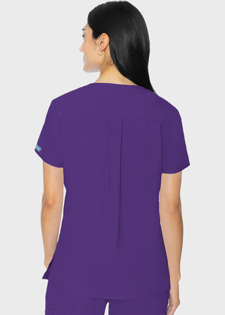 Med Couture Insight Women's Pleated Solid Scrub Top