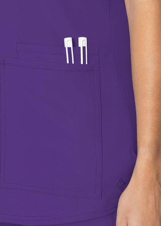 Med Couture Insight Women's Pleated Solid Scrub Top