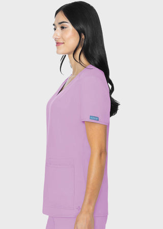 Med Couture Insight Women's Pleated Solid Scrub Top