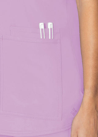 Med Couture Insight Women's Pleated Solid Scrub Top