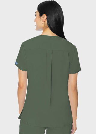 Med Couture Insight Women's Pleated Solid Scrub Top